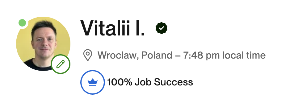 Upwork profile