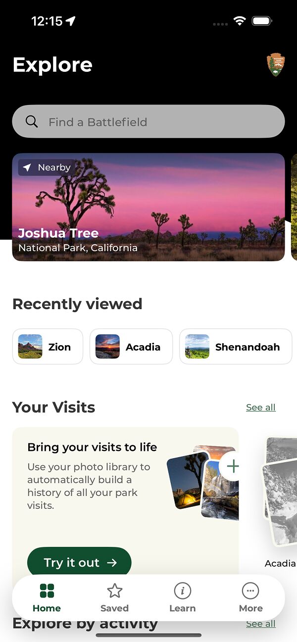 Global Home Screenshot from iOS app